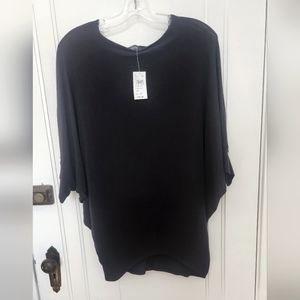 New with tags, black,elbow length,bat wing, light knit shirt from Eclipse